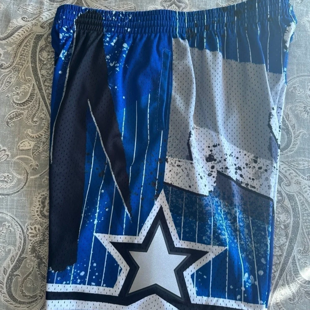 Mitchell & Ness Blue NBA Orlando Magic 1994-95 Hyper Hoops Swingman Shorts 2XL - Picture 4 of 8